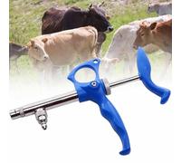 Seringue Continue 0.2-0.75ML, Vaccin À Seringue Ajustable Semi-automatique Avec 6 Pistons Métalliques Remplaçables, Dose Fixe, Corps En Acier Inoxydable Pour Bovins, Caprins, Porcins.