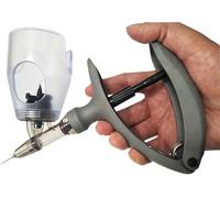 Seringue continue automatique pour usage vétérinaire, insertion facile du flacon, idéale pour la vaccination et l'injection du bétail