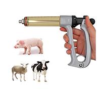 Seringue Continue pour bétail de 50 ML, Pistolet de Vaccination Semi-Automatique en Acier Inoxydable, seringue multifonctionnelle réglable à Dose précise pour Le bétail de Vache, de chèvre et de por