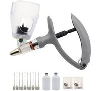 Seringue Continue Vétérinaire de 2/5ml, Seringue pour Bétail, Injecteur Automatique d'animaux à Seringue Continue Réglable pour Poulets, Canards, Oies, Cochons, Moutons, Outil Vétérinaire (2ml)
