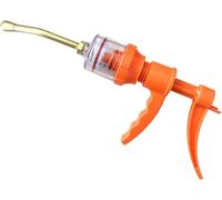 Seringue d'alimentation vétérinaire réutilisable 50ML Pistolet de Remplissage Automatique continu réglable pour porcs, bovins et Moutons （Orange）