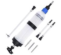 Seringue d'aspiration 1,5 l pour liquides, pompe manuelle pour aspirer et transférer le liquide de frein, l'huile, le carburant, pompe en plastique avec tuyau flexible