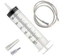 Seringue de 100 à 500 ml avec tube de 1 m - Pour une utilisation en laboratoire, transfert de liquide et entretien des plantes, grande capacité (300 ml4 pièces)