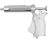 Seringue De Bétail De 50 ML, Seringue De Bétail Continue, Injecteur D’Animal Réglable, Pistolet De Vaccination Semi-Automatique en Acier Inoxydable Injecteur Réglable pour Cheval, Mouton, B