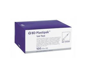 Seringue de précision BD Plastipak Test et Sub-Q - 1 mL Test + aiguille 27G x 10 mm