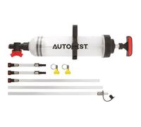 Seringue de remplissage et aspiration 1,5l - Poignée amovible - Robinet de blocage - Transparent - Graduée