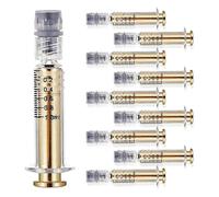 Seringue En Verre 1 Ml Avec Piston En Métal Doré, Lot De 10, Seringue Anti-Fuite Luer Lock Sans Aiguille Accu
