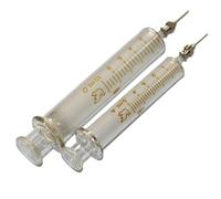 Seringue en verre avec aiguille en métal, 5 ml/10 ml pour réparation de téléphone et huile de soudure (5 ml avec 10 ml)