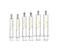 Seringue en verre - Capacité de 10 ml, lot de 2 verrous Luer Lock en métal sans aiguille (5 ml + 10 ml + 20 ml)