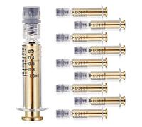 Seringue En Verre De 1 Ml Avec Piston En Métal Doré, Lot De 10 Seringues Luer Lock Anti-Fuite Sans Aiguille, Seringue Précise