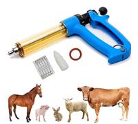 Seringue Injecteur RéGlable Semi-Automatique, Dosage RéGlable Distributeur De MéDicament VéTéRinaire Pompe à Seringue De PréCision RéGlable De 0,5 Ml à 2,5 Ml, pour Oie Cochon Taureau Mouton Volaille