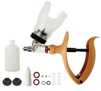 Seringue injectrice automatique de métal, pistolet à seringues pour animaux, pistolet à seringues précis et à réglage continu pour le bétail avec insertion de flacon(Bottle/Oil-A/5ml)