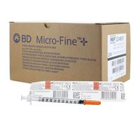 Seringue insuline BD Micro-Fine - 1 mL + aiguille 29G x 12.7 mm