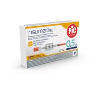 Seringue insuline montée Insumed PIC - 0.5 mL + aiguille 31G x 8 mm
