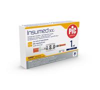 Seringue insuline montée Insumed PIC - 1 mL + aiguille 30G x 12.7 mm
