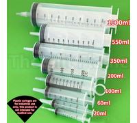 Seringue plastique vétérinaire industrielle avec capacités de 1000 ml, 550 ml, 350 ml, 200 ml, 100 ml, 60 ml, 20 ml, 10 ml, etc. , Convient pour la distribution de laboratoire, l'alimentation A200Ml