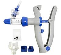 Seringue pour BéTail 2 ml/5 ml/10 ml, Pistolet Injecteur pour Volaille, Flacon VéTéRinaire à Insertion RéGlable et Injection de PréCision Continue(A,10ML)