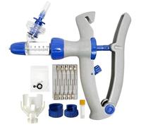 Seringue pour BéTail 2 ml/5 ml/10 ml, Pistolet Injecteur pour Volaille, Flacon VéTéRinaire à Insertion RéGlable et Injection de PréCision Continue(A,5ML)