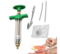 Seringue pour liquide - Kit d'injecteur d'alimentation pour oiseaux bébés avec tuyau souple et cuillères | Ensemble d'injecteurs d'alimentation manuels faciles à nettoyer pour oiseaux malades, lait