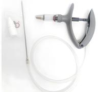 Seringue réglable en Acier Inoxydable, Pistolet injecteur pour bovins, seringue réutilisable - Outil vétérinaire pour Injection Animale(Intubation/5ml)