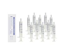 Seringue stérile de 2 ml sans piston en caoutchouc, 50 seringues de mesure de liquide scellées individuellement, seringue Luer Slip de 2 cc sans aiguille pour laboratoires scientifiques, mesure, usage