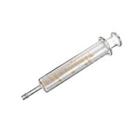 Seringue Verre Réutilisable Pipette Injecteur Dosage Fluide Labo-Φ7.6mm 25mL