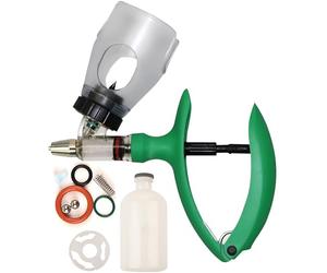 Seringue VéTéRinaire à Injection Continue, Pompe D'Injection de PréCision RéGlable 2 ml/5 ml/10 ml, Pistolet Injecteur pour Flacons DestinéS Au BéTail(E,5ML)