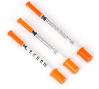 Seringue vétérinaire jetable, 20/50/100 pièces, seringue à poussée manuelle, aiguille 0.3/0.5/1ml, seringue pour animaux de ferme avec aiguilles, chat, chien, cochon 0.5ml