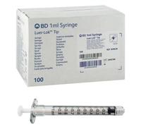 Seringues 1 ml Luer Lock CF.100 pièces