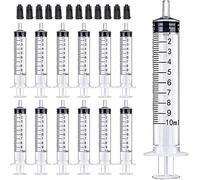 Seringues en Plastique 1ml avec Bouchons - 100 Pièces Polyvalentes pour Laboratoires, Animaux, DIY(10ml-20pcs)