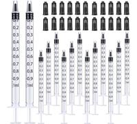 Seringues en Plastique 1ml avec Bouchons - 100 Pièces Polyvalentes pour Laboratoires, Animaux, DIY(1ml-100pcs)