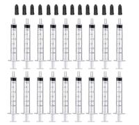 Seringues en Plastique 1ml avec Bouchons - 100 Pièces Polyvalentes pour Laboratoires, Animaux, DIY(3ml-40pcs)