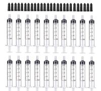 Seringues en Plastique 1ml avec Bouchons - 100 Pièces Polyvalentes pour Laboratoires, Animaux, DIY(5ml-30pcs)
