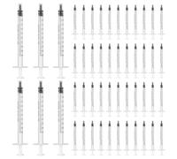 Seringues jetables 1 ml (50 pièces) | Seringue sans aiguille, seringues à insuline | Non toxique | Latex-free | Stériles pour aliments, animaux, laboratoires, insuline