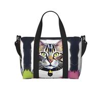 Serious Cat Sac de gym à bandoulière pour voyage d'affaires Motif chat