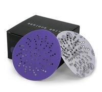 Serious Grit - Disques abrasifs grain 180 de 90 mm - Grain céramique avancé - Design universel multi-trous compatible avec les ponceuses Festool RO 90 et autres ponceuses RO de 8,9 cm - Disques de