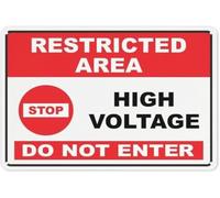 Serious Prohibition Metal Sign for Construction Site Office 12x8 Inch