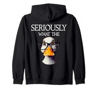 Seriously What The Duck Jeu de mots pour amoureux du canard Sweat à Capuche