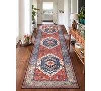 SERISSA Tapis de couloir pour couloir, couloir, escalier, lavable, antidérapant, style bohème, tapis de couloir à imprimé ultra doux pour chambre à coucher, salle de bain, buanderie, 6,8 x 3 m