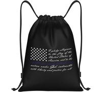 Serment D'Allégeance Au Drapeau Américain Unisexe Sacs De Gym Réglable Sac À Cordon Léger Sac À Dos À Cordon Pour Plage Gymnastique Natation