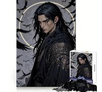 Serment du Corbeau Puzzle Difficile Guerrier des Ténèbres pour Adultes, 1000 pièces, défi Mental, Jeu de réflexion, détente, découpe précise, Cadeau mémorable (38x52cm)