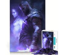 Serment du Guerrier︰ Puzzle Lien Éthéré 1000 pièces Jeu de Concentration mentale Conception sans Espace et ajustée Défi cérébral interactif pour la Maison (50x75cm)