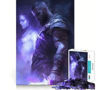 Serment du Guerrier︰ Puzzle Lien Éthéré 1000 Pièces pour Adolescents Jeu de Stimulation Mentale Assemblage Solide et Sécurisé Activité Familiale Amusante en Soirée (38x52cm)