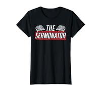 Sermonateur Pasteur Preacher Christian Believer Religious T-Shirt Graphique avec Valeur, Femme, Noir, S