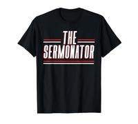 Sermonateur Pasteur Preacher Christian Believer Religious T-Shirt Graphique avec Valeur, Homme, Noir, M