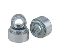 SeroNi 3-30 pièces M2 M2.5 M3 M4 M5 M6 M8 M10 écrou de rivetage à Pression en Acier au Carbone zingué écrou Auto-agrippant écrou de sertissage écrous de Presse(S-M4-1(30pcs))