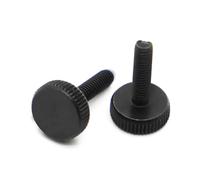 SeroNi Boulons à pouce en acier noir M3 M4 M5 M6 M8 M10 GB835 DIN653, moletée à tête plate, serrer à la main, vis à pouce for rideau mural en verre, 1 à 10 pièces(35mm,M4 10pcs)