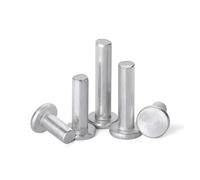 SeroNi Rivet à tête Plate Solide en Alliage d'aluminium GB109 M2 M2.5 M3 M4 M5 M6 M8, à tête fraisée, Auto-obturant, à Percussion, à Frapper à la Main, 5 à 15 pièces(M2 (10Pcs),3mm)