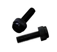 SeroNi Vis à serrer à la main en Nylon noir M4, vis moletées fendues en plastique, boulons à vis d'isolation antirouille M4 * 6/8/10/12/16/20mm 40 pièces(12mm)
