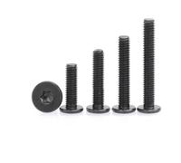SeroNi Vis à tête Fine CM M2 M2.5 M3 M4 M5 M6 M8 304 A2 en Acier Inoxydable/Noir, boulons à tête Plate Ultra Fine à Six lobes, 5 à 50 pièces(Stainless Steel,25MM_M8 5PCS)